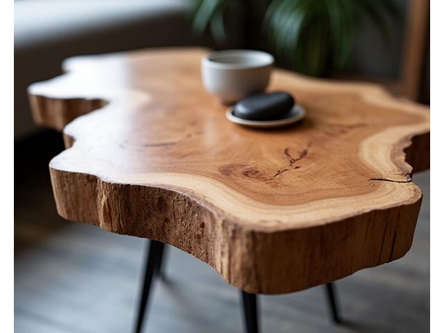 Single Slab Elm Coffee Table